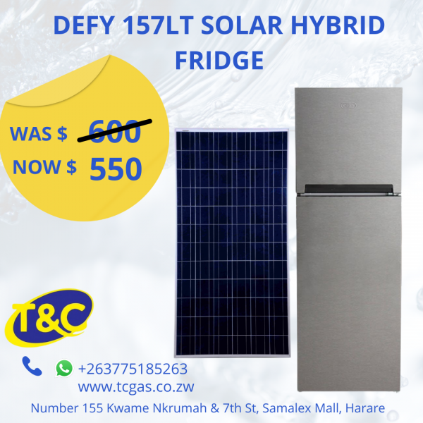 Defy 157Lt Solar Hybrid Fridge