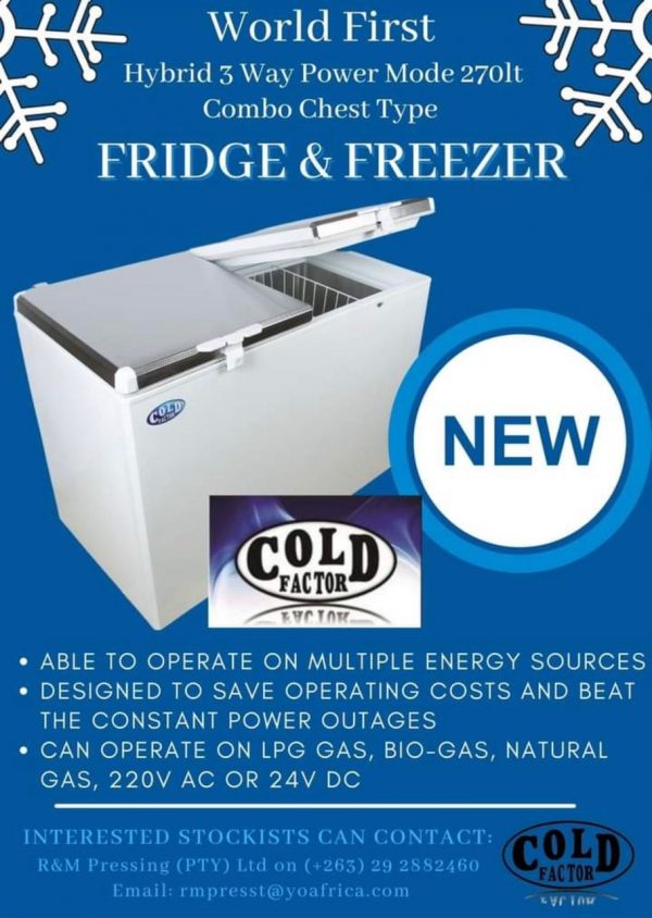 Cold Factor Fridge & freezer hybrid 3 way Power mode